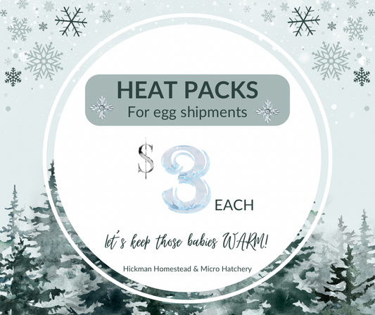 HEAT PACKS FOR EGG SHIPMENTS